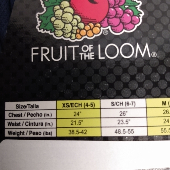 Boys Fruit of the Loom Thermal Set, sz 6/7, Navy pant, Navy,yellow print top,NEW - Picture 2 of 4